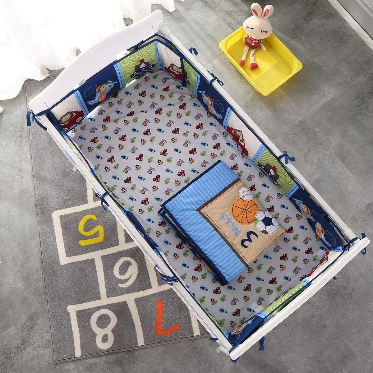 7ชิ้นเปลชุดเครื่องนอนทารกเนอสเ - Baby Nursery Bedding Sets บทวิจารณ์และราคา