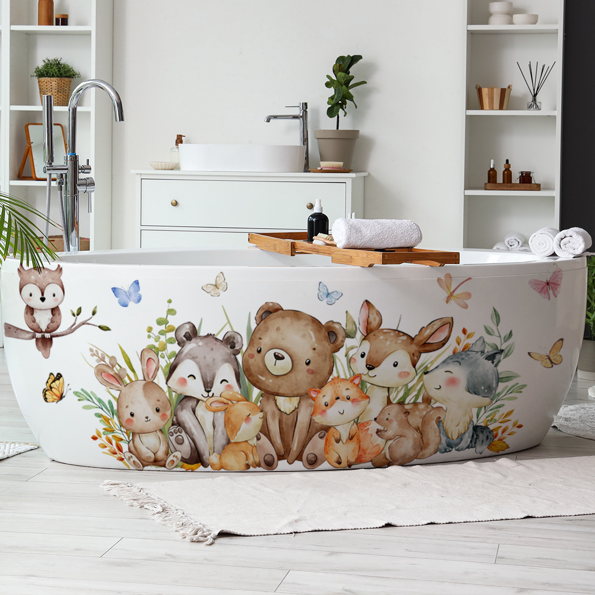 สติ๊กเกอร์ติดผนังลายการ์ตูนสัต - Baby Nursery Jungle Wallpaper บทวิจารณ์และราคา