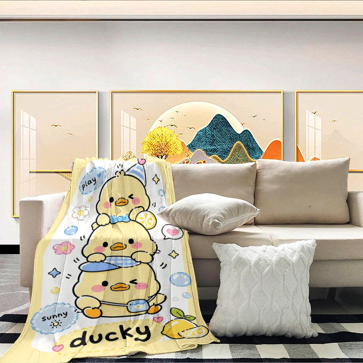 ผ้าห่มลายการ์ตูนเป็ดน่ารักสำหร - Baby Nursery Quilts บทวิจารณ์และราคา