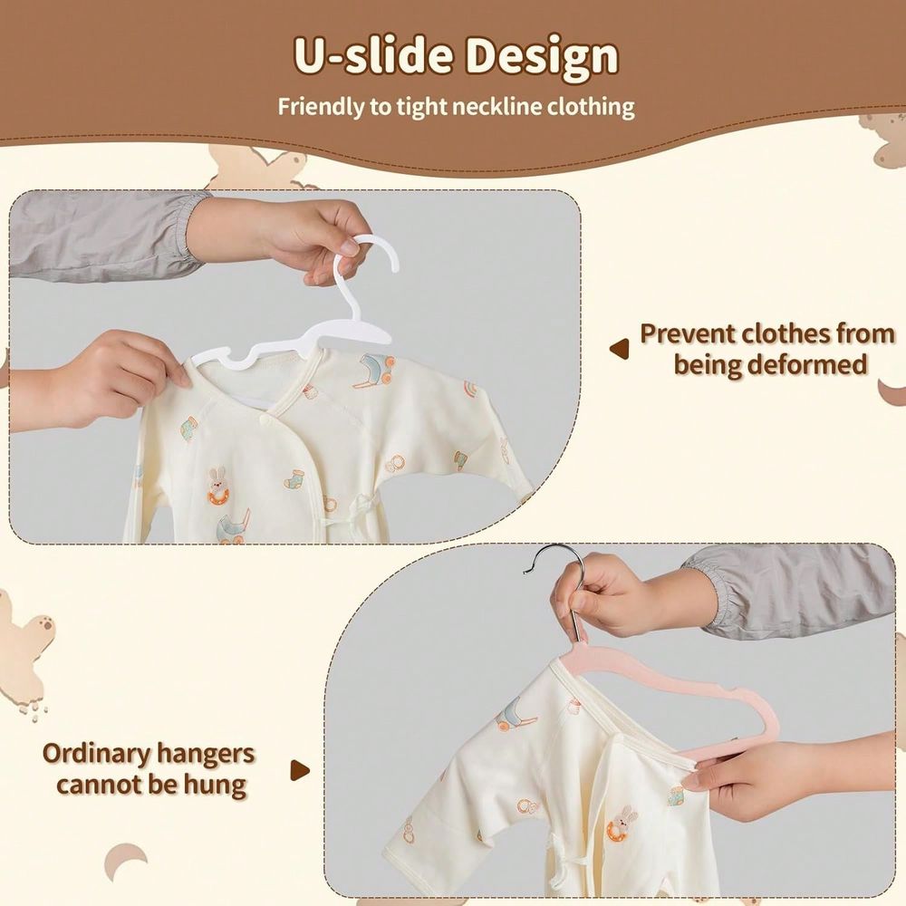 70 100 แพ็คไม้แขวนเสื้อเด็ก ไม - Baby Nursery Closet บทวิจารณ์และราคา