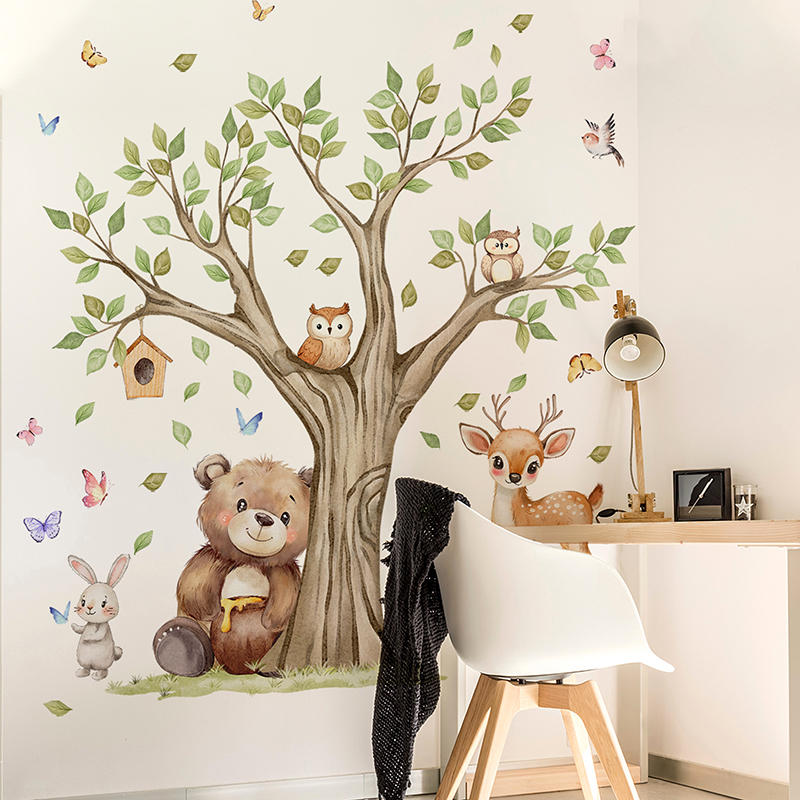 สติ๊กเกอร์ติดผนังลายการ์ตูนสัต - Baby Nursery Jungle บทวิจารณ์และราคา