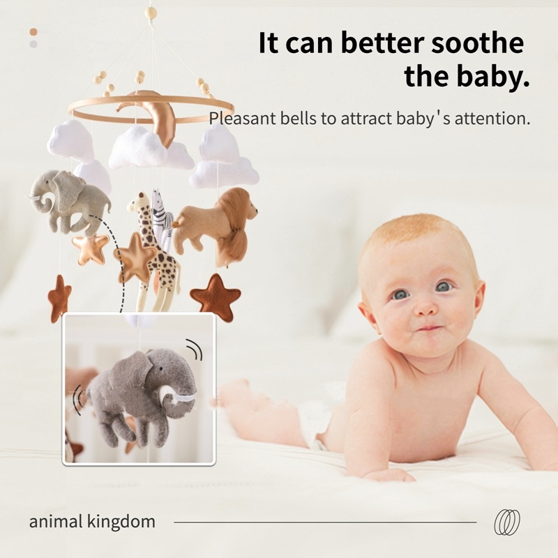 ขายร้อน Nordic Handmade Felt J - Baby Nursery Jungle บทวิจารณ์และราคา
