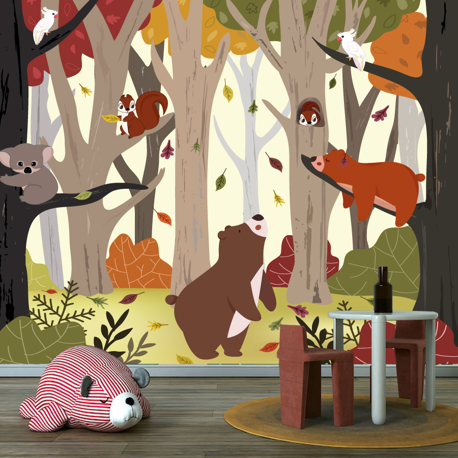 วอลเปเปอร์แบบลอกและติดเอง 25+  - Baby Nursery Jungle Wallpaper บทวิจารณ์และราคา