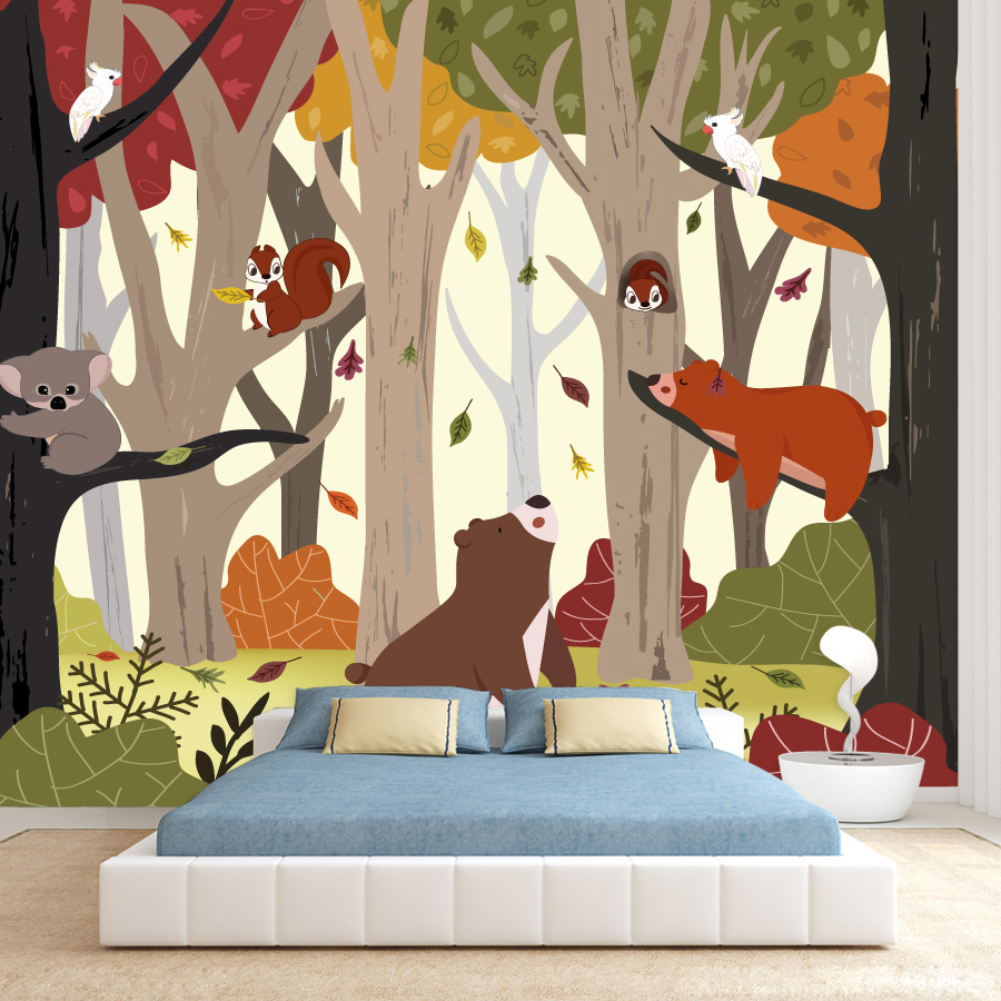 วอลเปเปอร์แบบลอกและติดเอง 25+  - Baby Nursery Jungle Wallpaper บทวิจารณ์และราคา