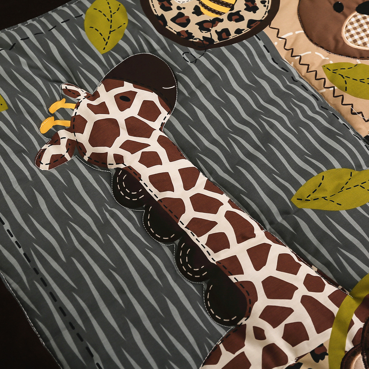 3 ชิ้นปักทารกแรกเกิด Cot ชุดเค - Baby Nursery Jungle บทวิจารณ์และราคา